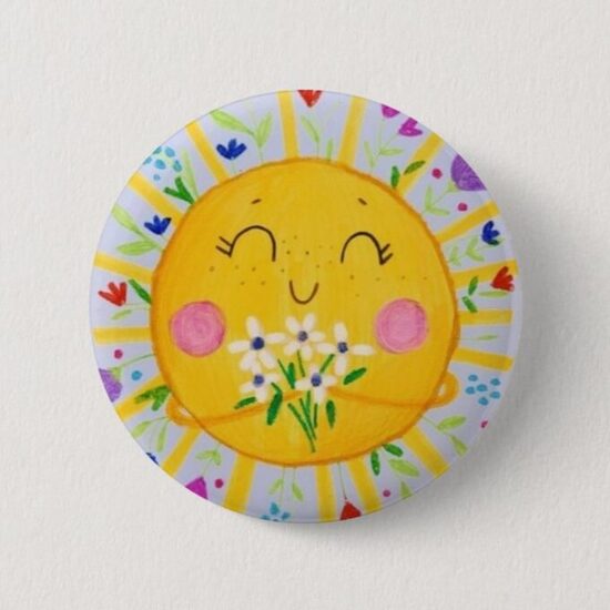 Mazs spogulītis Saulīte ar ziediem